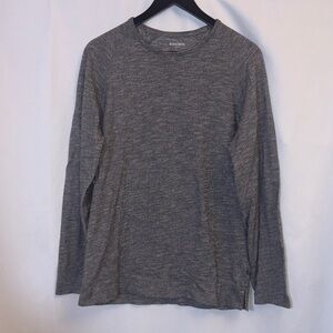 Bonobos Charcoal Long Sleeve Tee Men’s L Soft Lightweight Basic Shirt